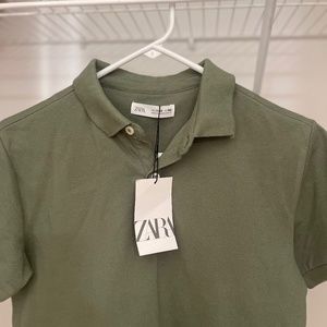 Zara boys 14-16 never worn green polo